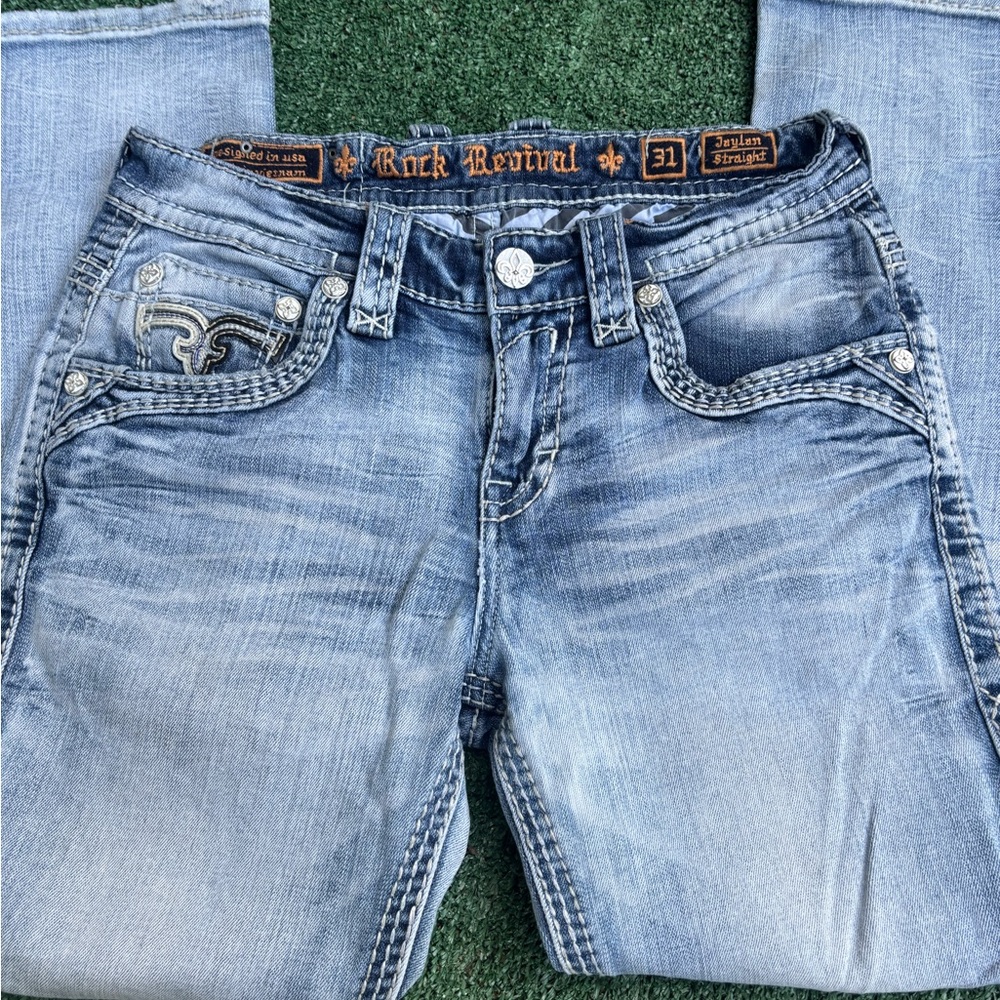 Rock Revival Light Blue Boot Cut Jeans